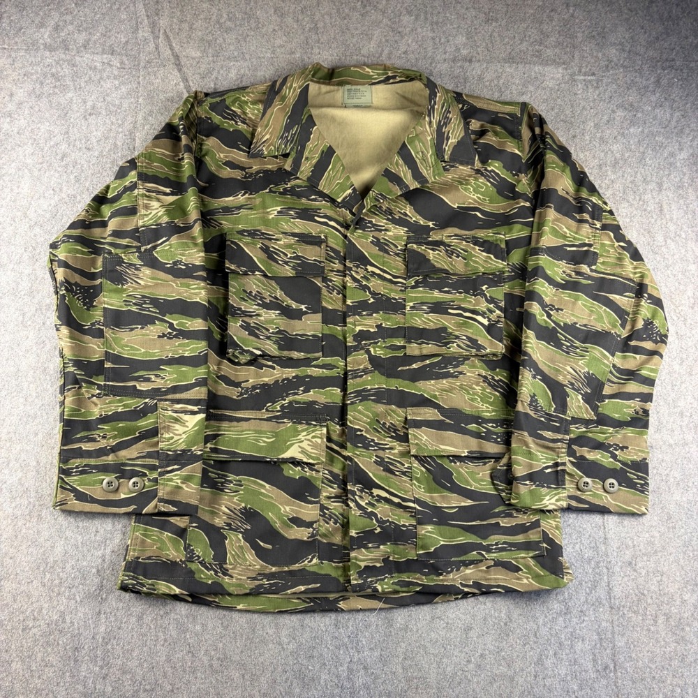 Military Tiger Stripe Camo BDU Field Jacket Medium Regular 8415-01-390-8544 Mens